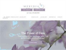 Tablet Screenshot of meridiamedical.com